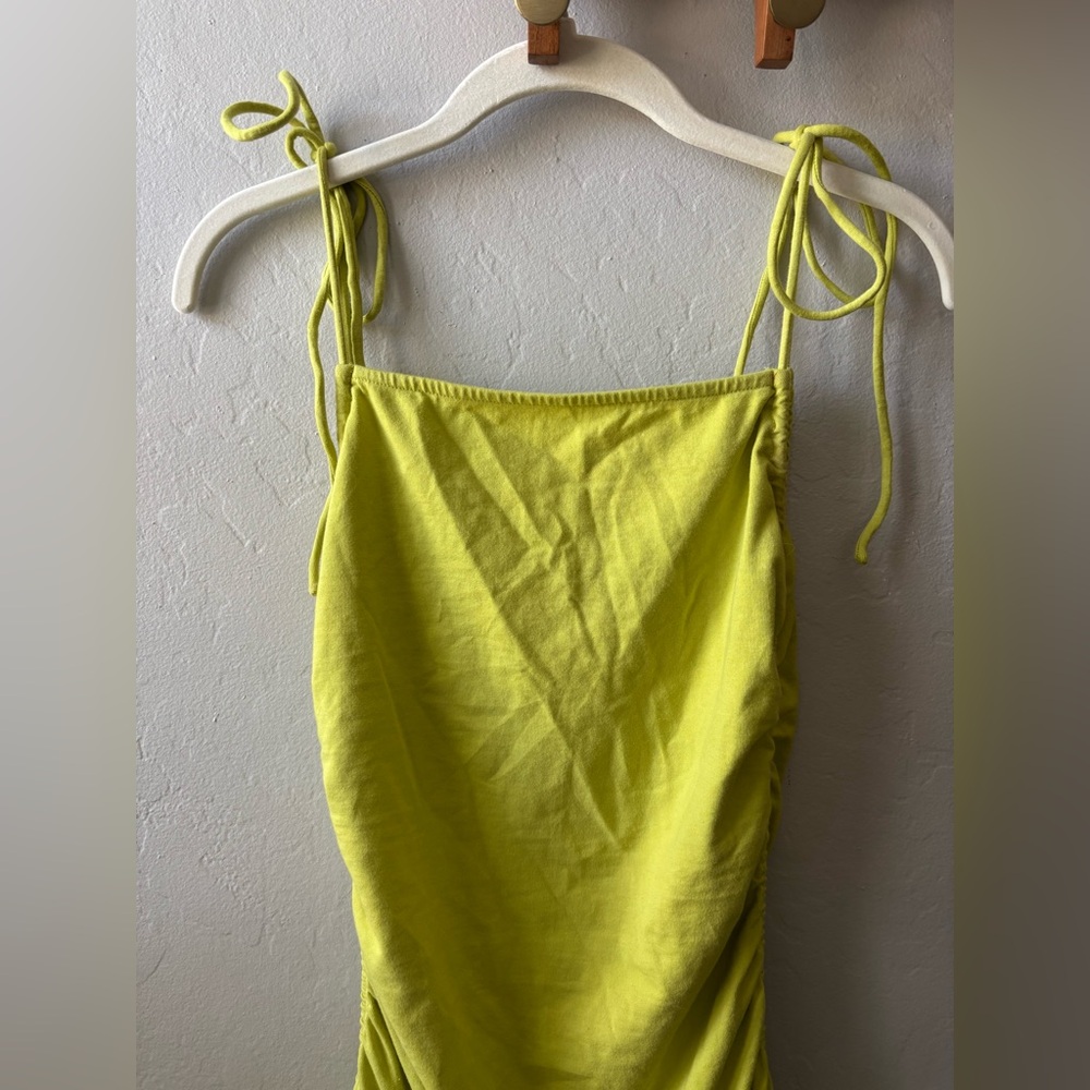 Free People FP Beach Free Est Liza Drop-Waist Midi Dress Ruched Bubble - Picture 4 of 5